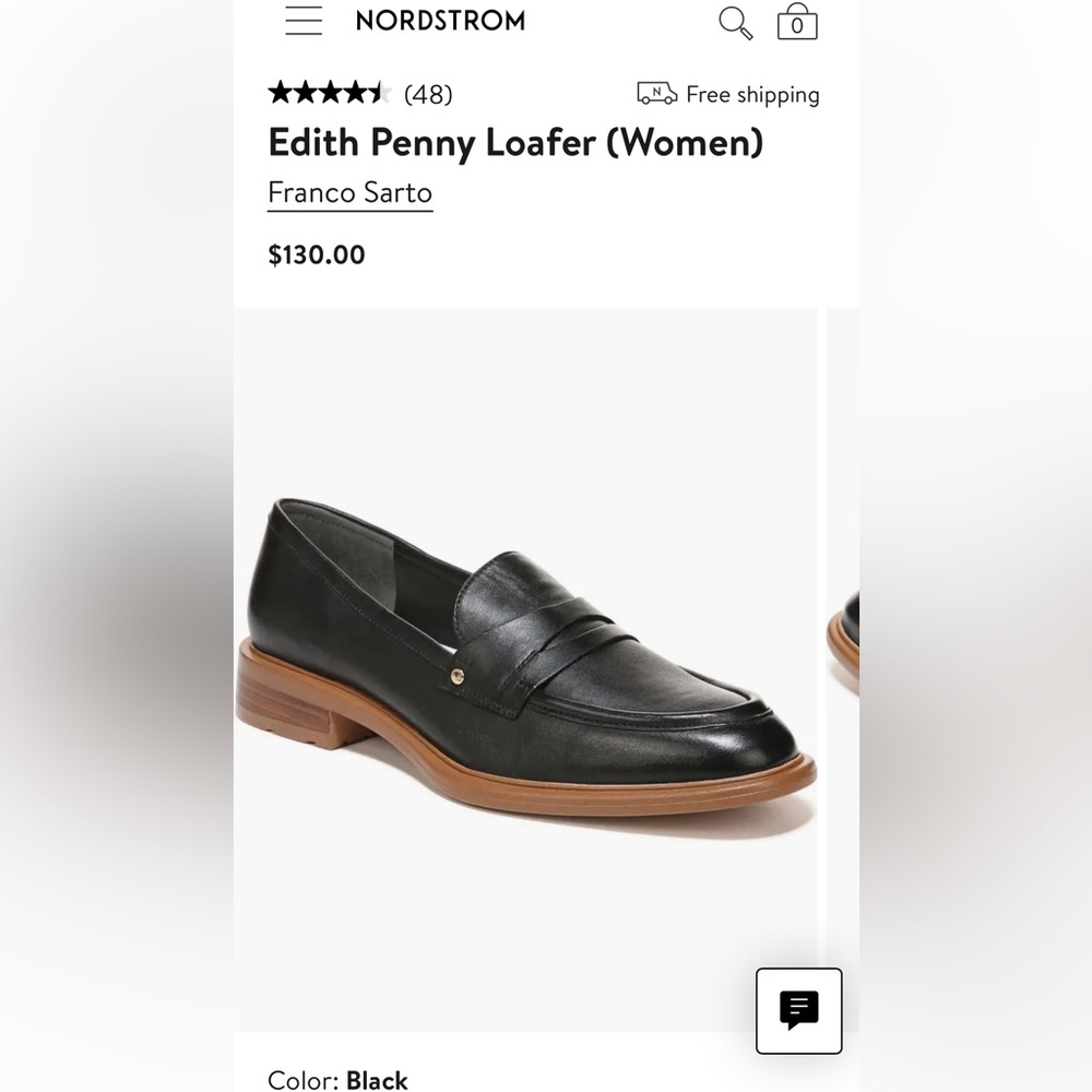 Franco Sarto Edith 2 Penny Loafer - Black - Picture 5 of 16